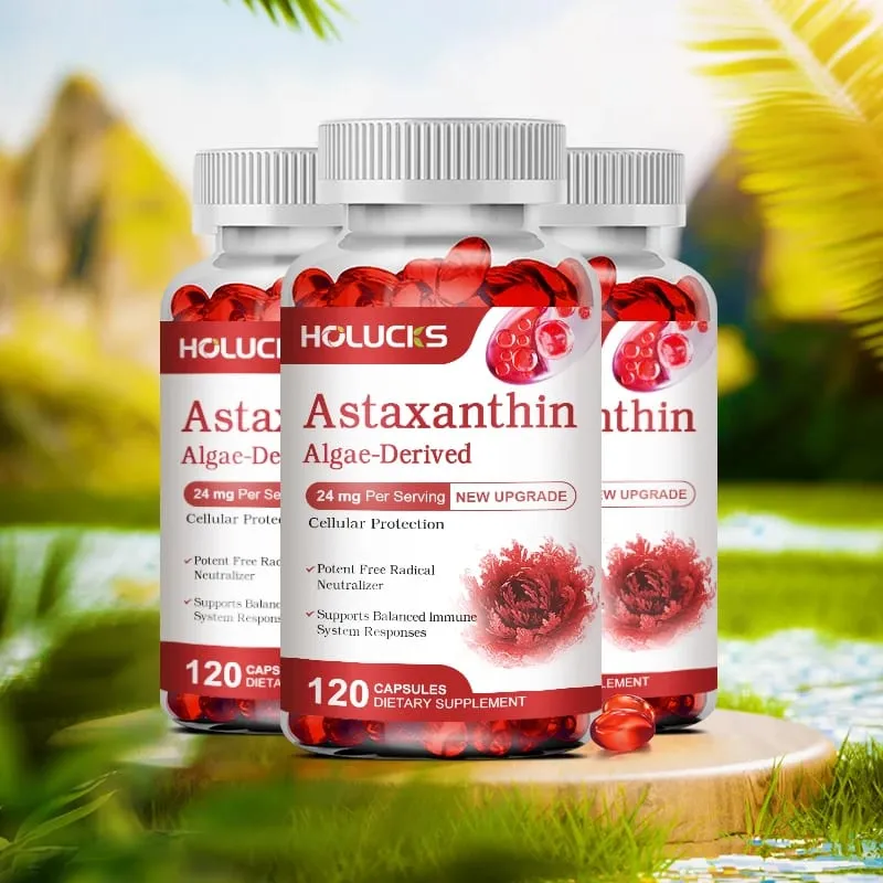 Buy 1 Get 1 Free! Astaxanthin 24mg Supplement for Skin & Eye Health Anti-Aging & UV Defense Reduces Eye Fatigue Non-GMO