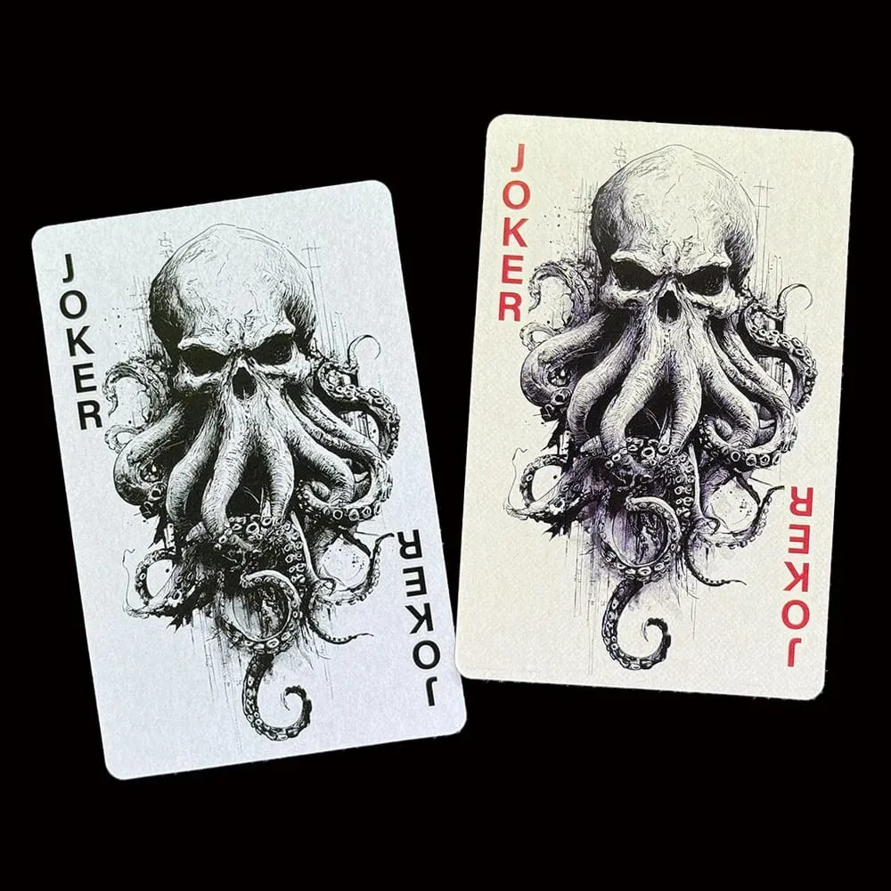 55pcs Mythos Playing Cards Strange Arrival Poker Gothic Horror Skull Octopus Board Game Card for Magic Tricks Collection Gift — image 4