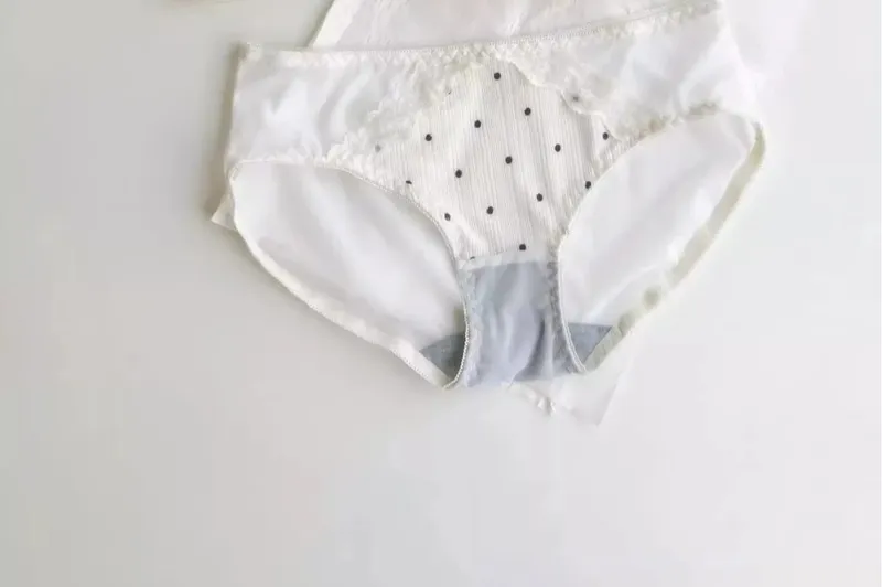 Elegant Japanese Polka Dot Bra & Brief Set Push Up Plunge Small Bust Lift Support Anti Sag Side Coverage Adjustable Comfort