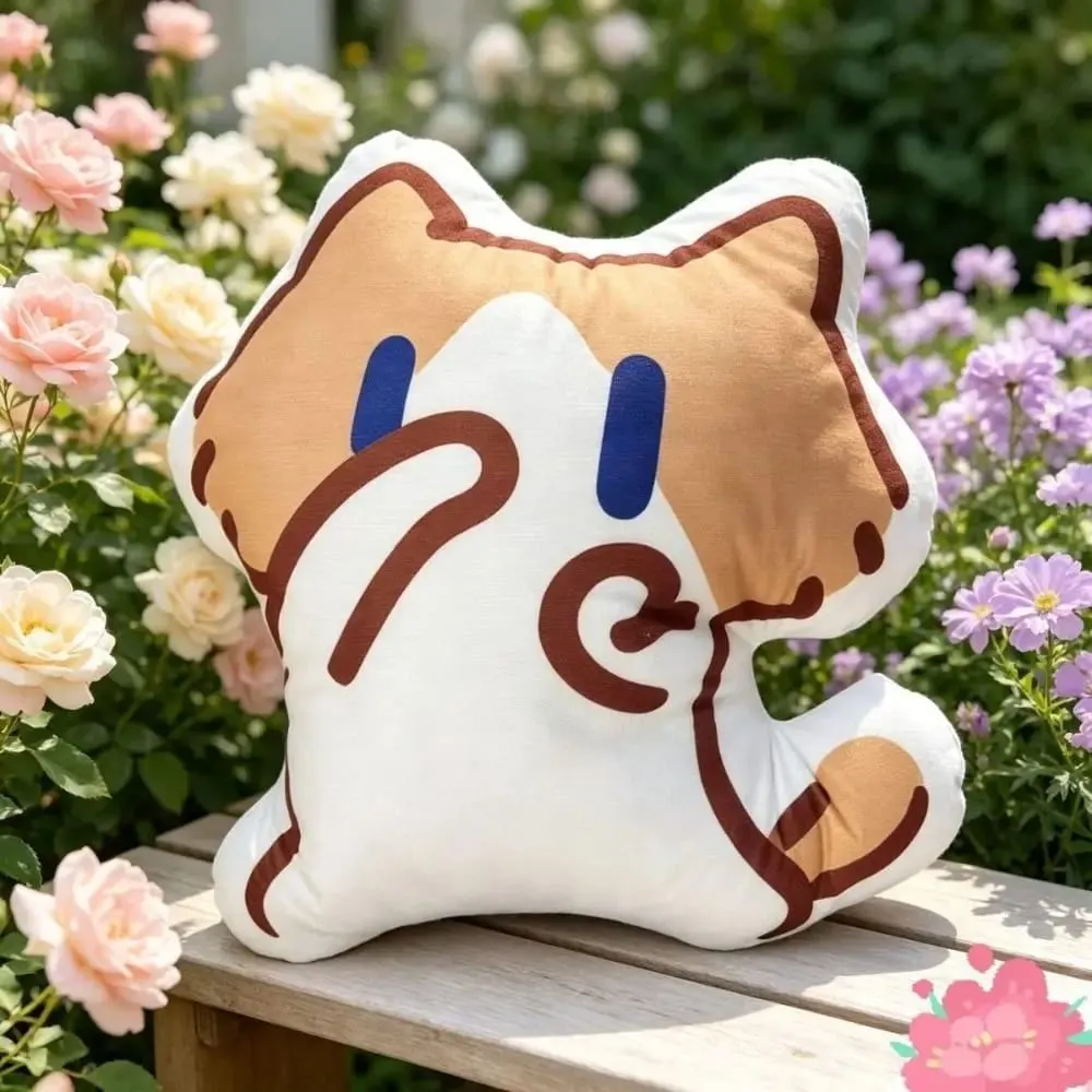 Cute Soft Monthly Salary Cat Plush Sofa Decor Home Ornament Cat Plush Throw Pillow Cartoon Cushion Cat Stuffed Pillow