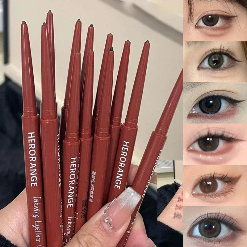 10 Colors Eyeliner Pencil Smooth Wine Red Soft High Pigment Eye Liner Pen Waterproof Matte Aegyosal Lying Silkworm Eyes Makeup — image 2