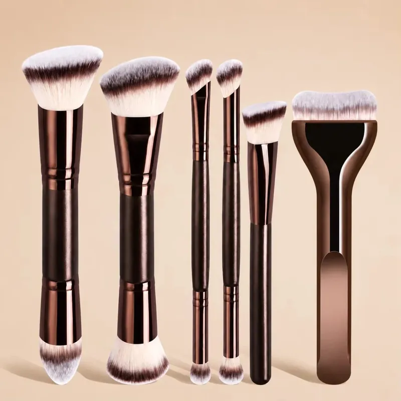 6/9pcs Multi-Functional Makeup Tool Set Includes Foundation Brush Face Brush Powder Brush Blush Brush Concealer Brush Cont — image 2