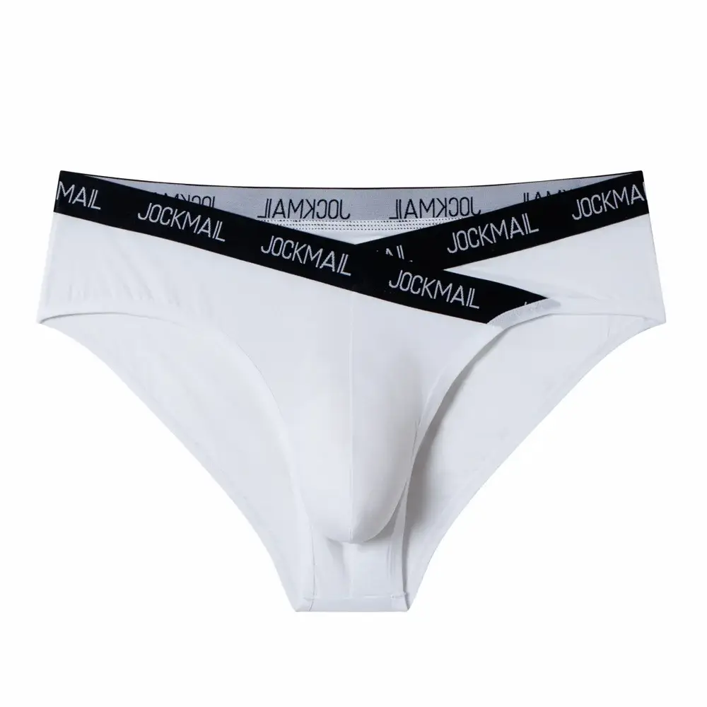 Jockmail Herren-Unterwäsche, niedrige Taille, sexy Brief, Sport, atmungsaktiv, Sommer-Eis-Seiden-Slip, große Tasche, Nylon, einfarbig, Mann-Höschen