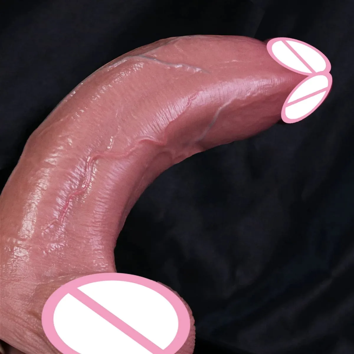 3Sizes Realistic Brown Huge Dildo Soft Thick Fake Penis Double Silicone Long Cock Female Masturbator Suction Cup Anal Sex Toys