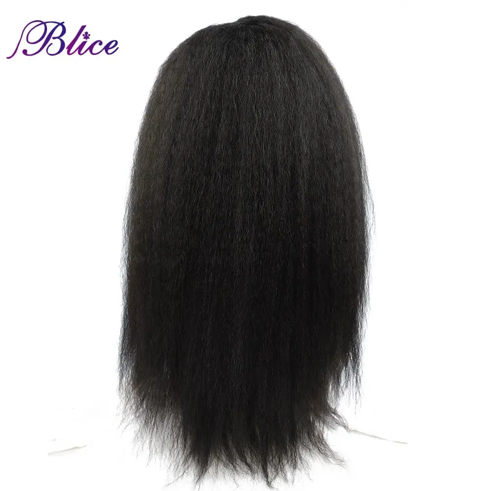 Blice Synthetic Clip In Hairpieces Kinky Straight Women Hair Accessories Heat Resistant Hair Extensions 5Pcs/set Deal