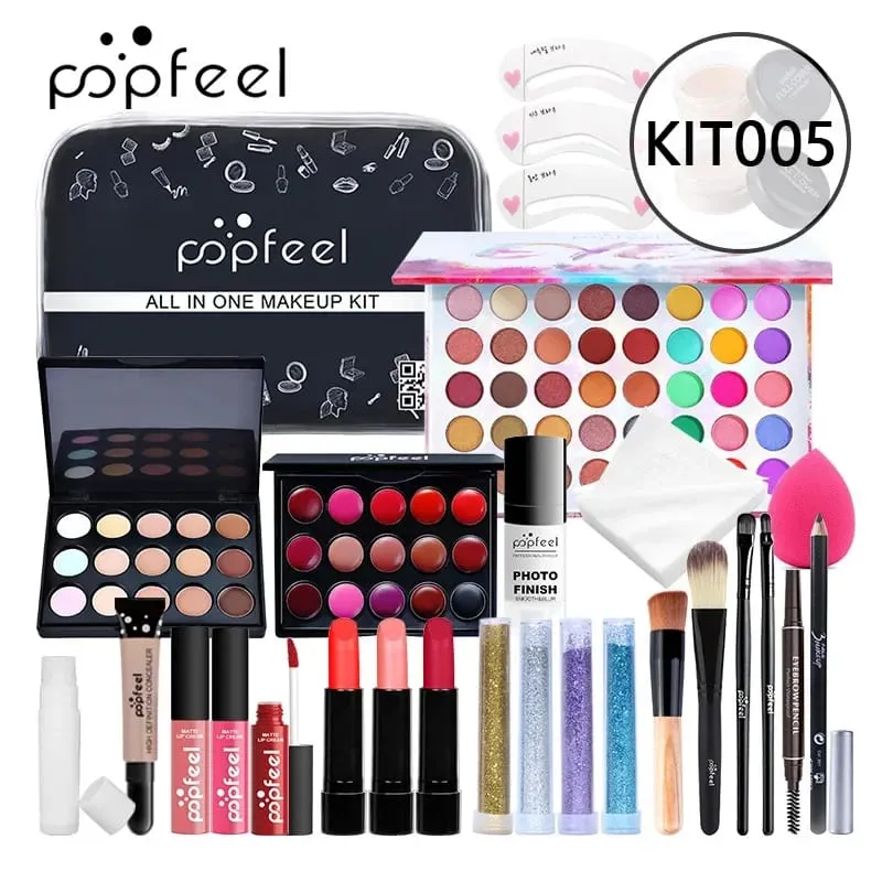 Christmas Makeup Gaveæske Foundation Eyeshadow Powder Long Lasting Lip Ink 27 stykker Fødselsdagsgaver Makeup til kvinder komplet sæt