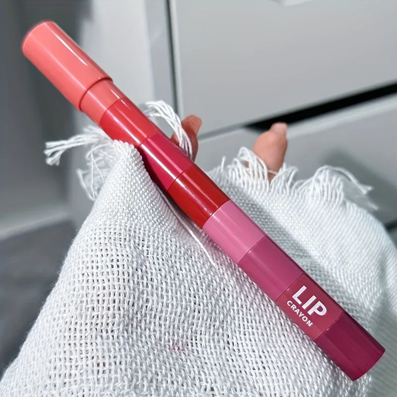 Herorange Mini Bullet Lipstick Apat na Kulay DIY Gradient Matte High Pigment Long Lasting Transfer Proof Portable Lip Makeup — image 5