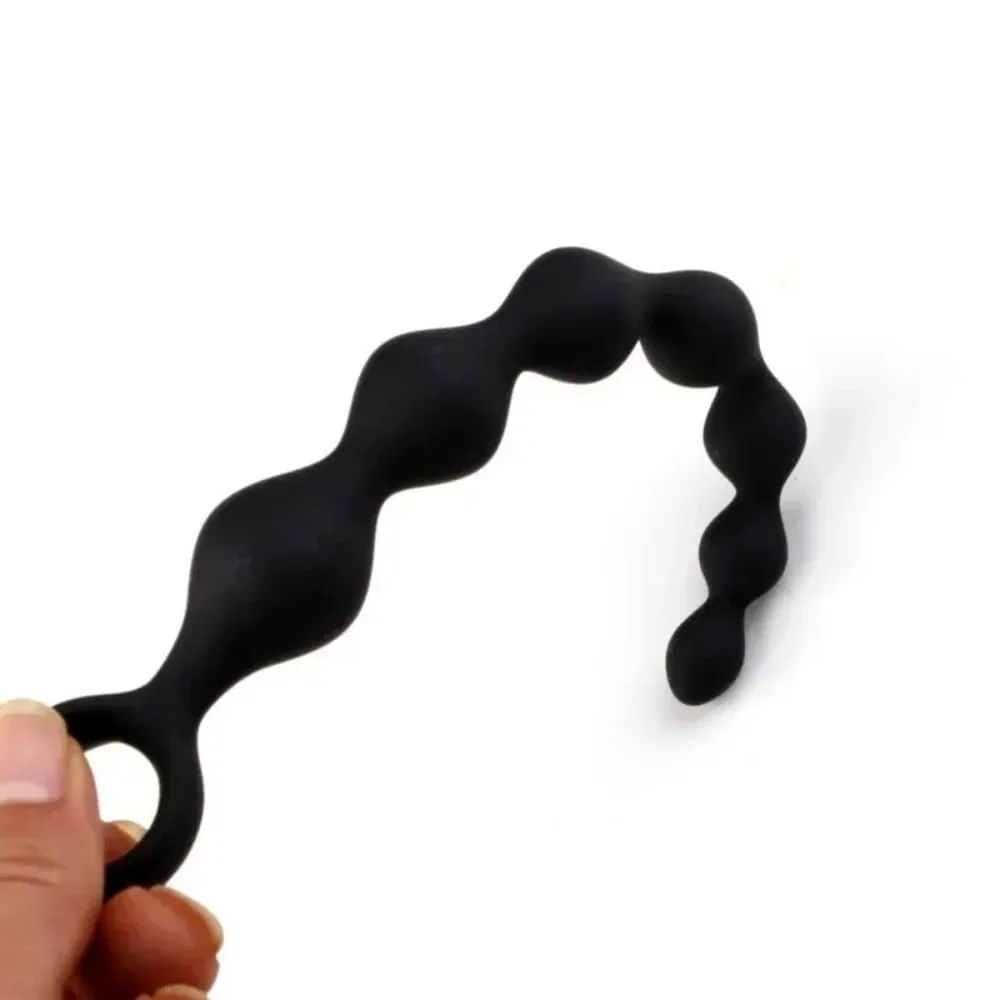 Soft Silicone Anal Ball Plug Prostate Stimulator Butt Beads Plug With Pull Ring Adults Flirt Sex Toys for Women Men Couples Gay