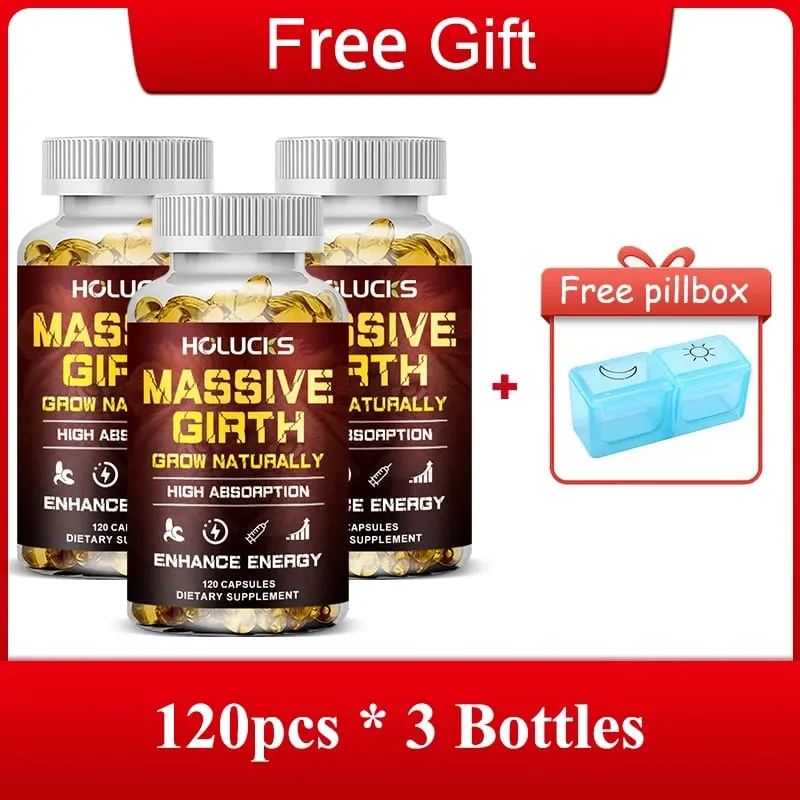 Premium Massive Girth Capsules with Ashwagandha Support Optimal Circulation & Energy Enhanced Performance & Overall Wellbeing