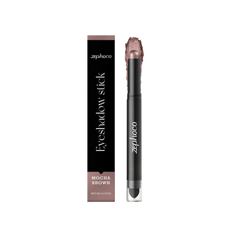 Waterproof Eye Shadow Stick with Brushes Long Lasting High Pigmented Double Head Eye Shadow Stick 8 Colors Maekup