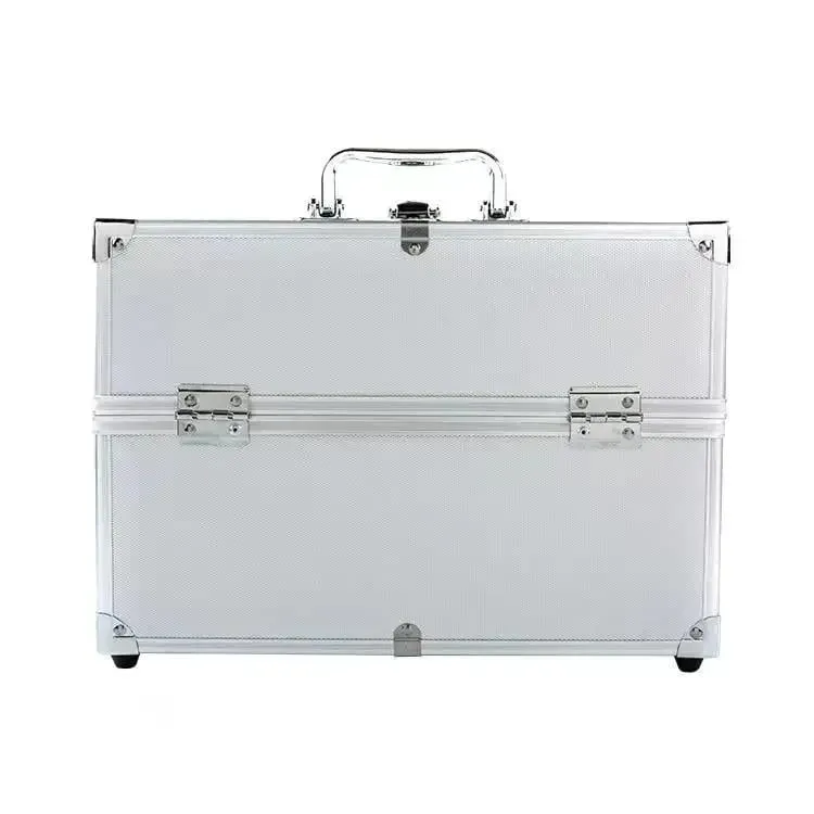 Professional Aluminum Alloy Cosmetic Case Large Capacity Multi-layer Portable Storage Box For Nail Tattoo Makeup Beauty Supplies