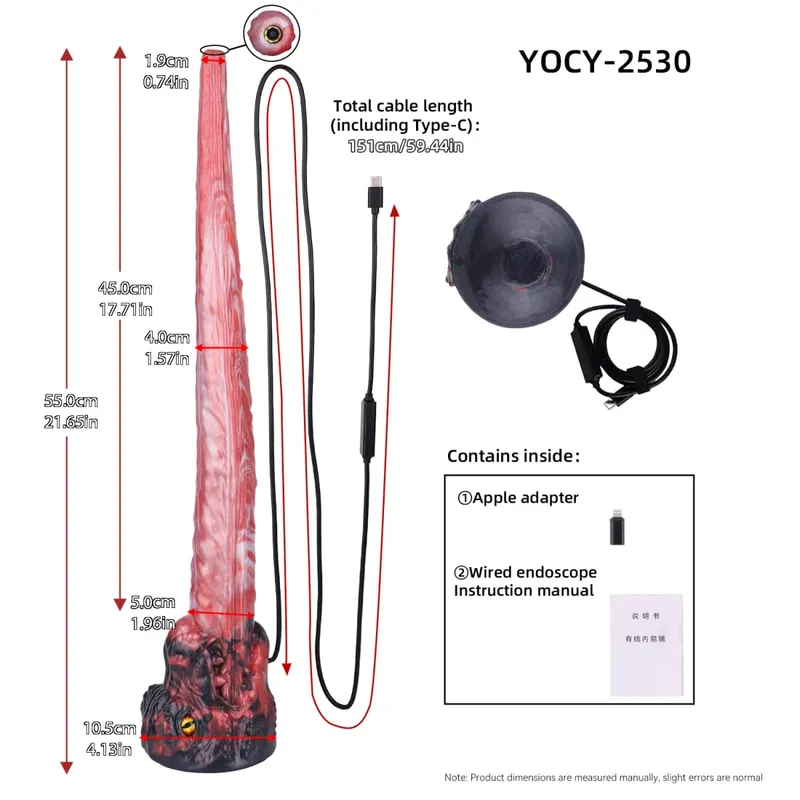 Silicone Long Anal Plug with Smart Endoscope Function G Spot Deep Stimulate Sex Toys Camera LED Light Body Exploration