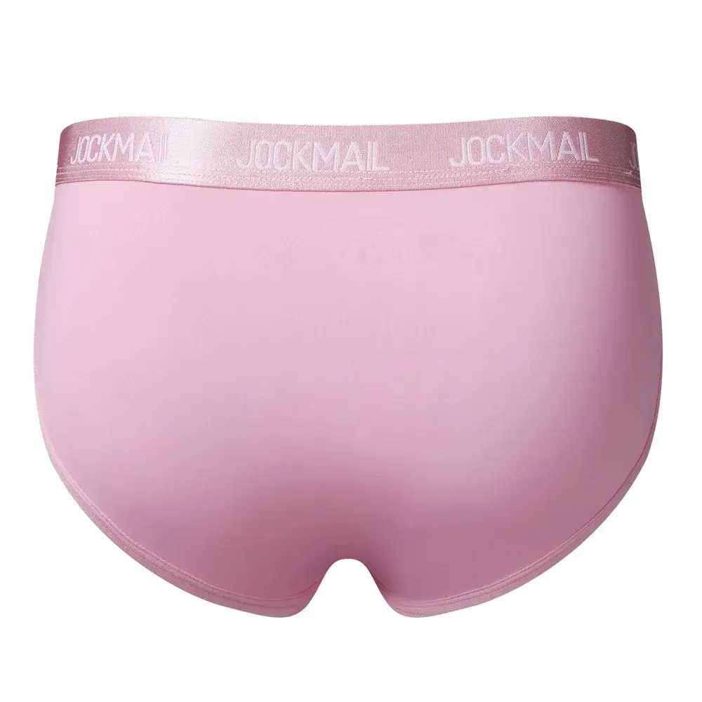 Jockmail Herren-Unterwäsche, niedrige Taille, sexy Brief, Sport, atmungsaktiv, Sommer-Eis-Seiden-Slip, große Tasche, Nylon, einfarbig, Mann-Höschen