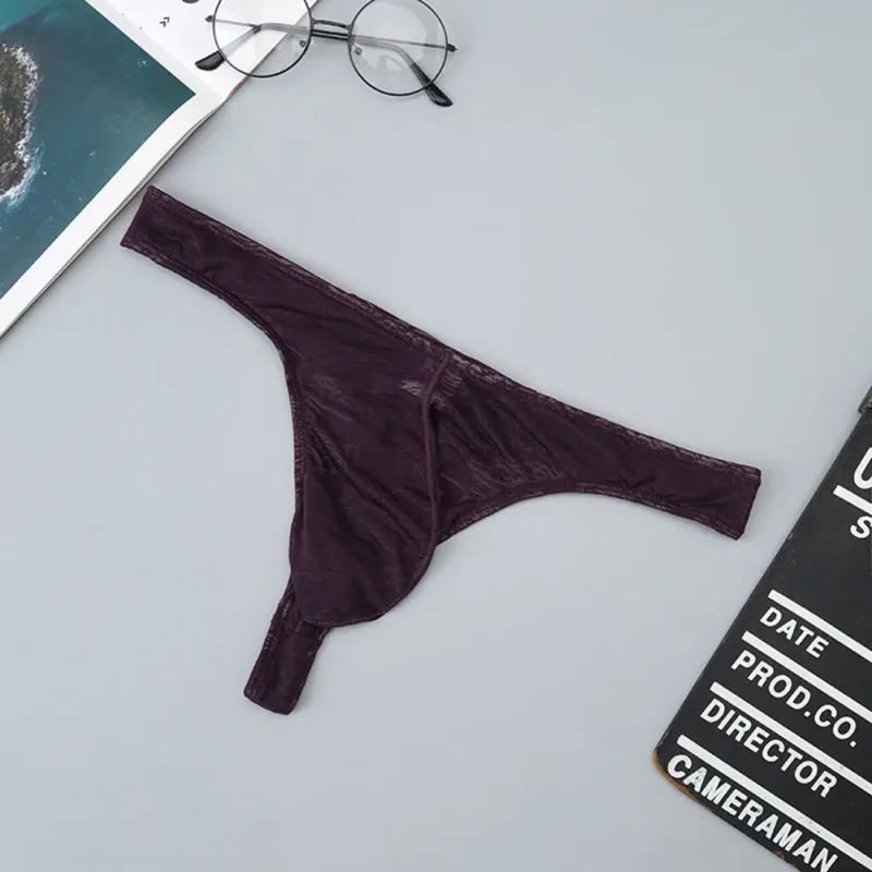 Homens rendas jacquard g-string roupa interior alta elástico grande bolsa tanga calcinha sexy gays erótico t-back cuecas