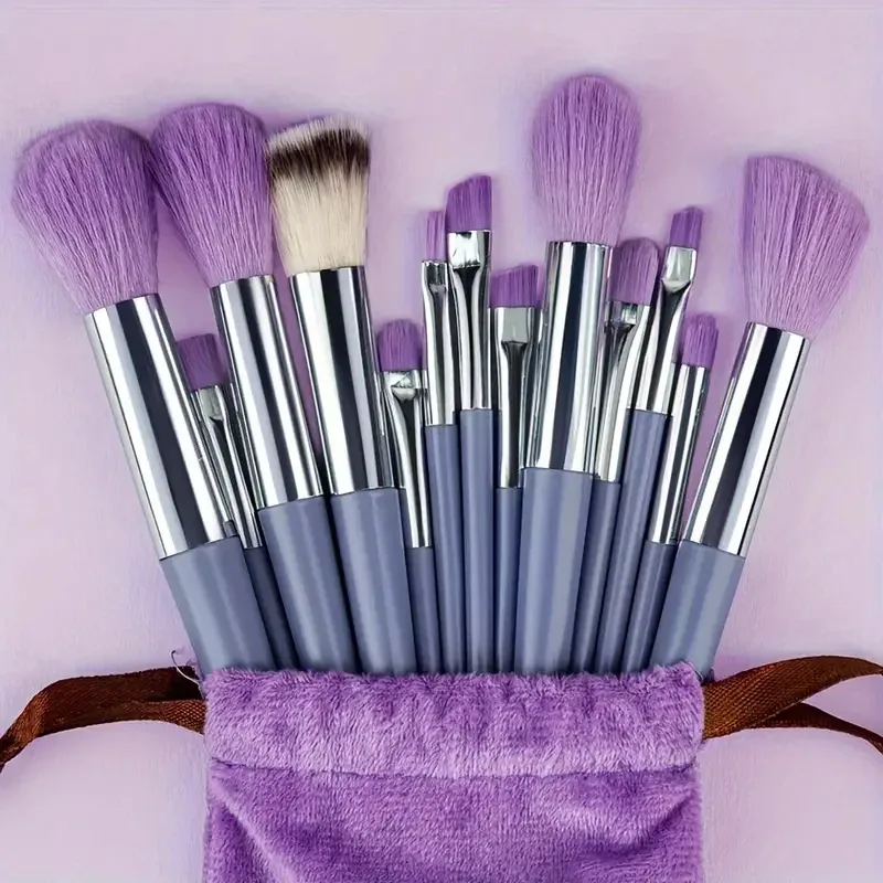 13Pcs Makeup Brushes Tool Set Cosmetic Powder Eye Shadow Foundation Blush Blending Beauty Make Up Brush For Makeup Starters Gift