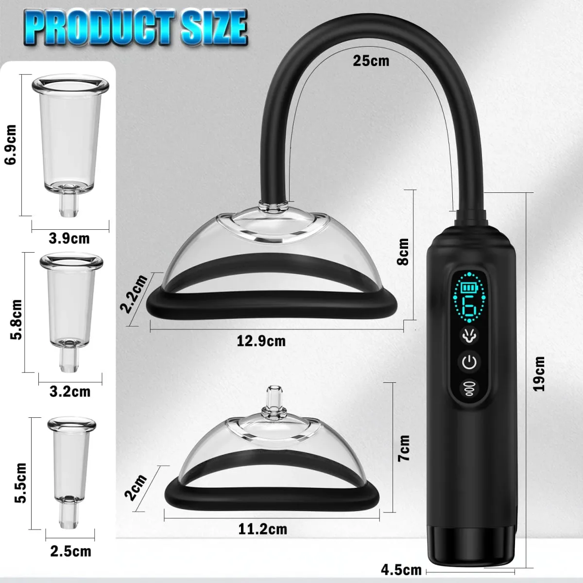 Adult Toy for Women Breast Clitoris Sucker Vacuum Stimulator 6 Frequency Sucking LCD Digital Display Clitoris Stimulator Sex Goods for Adult