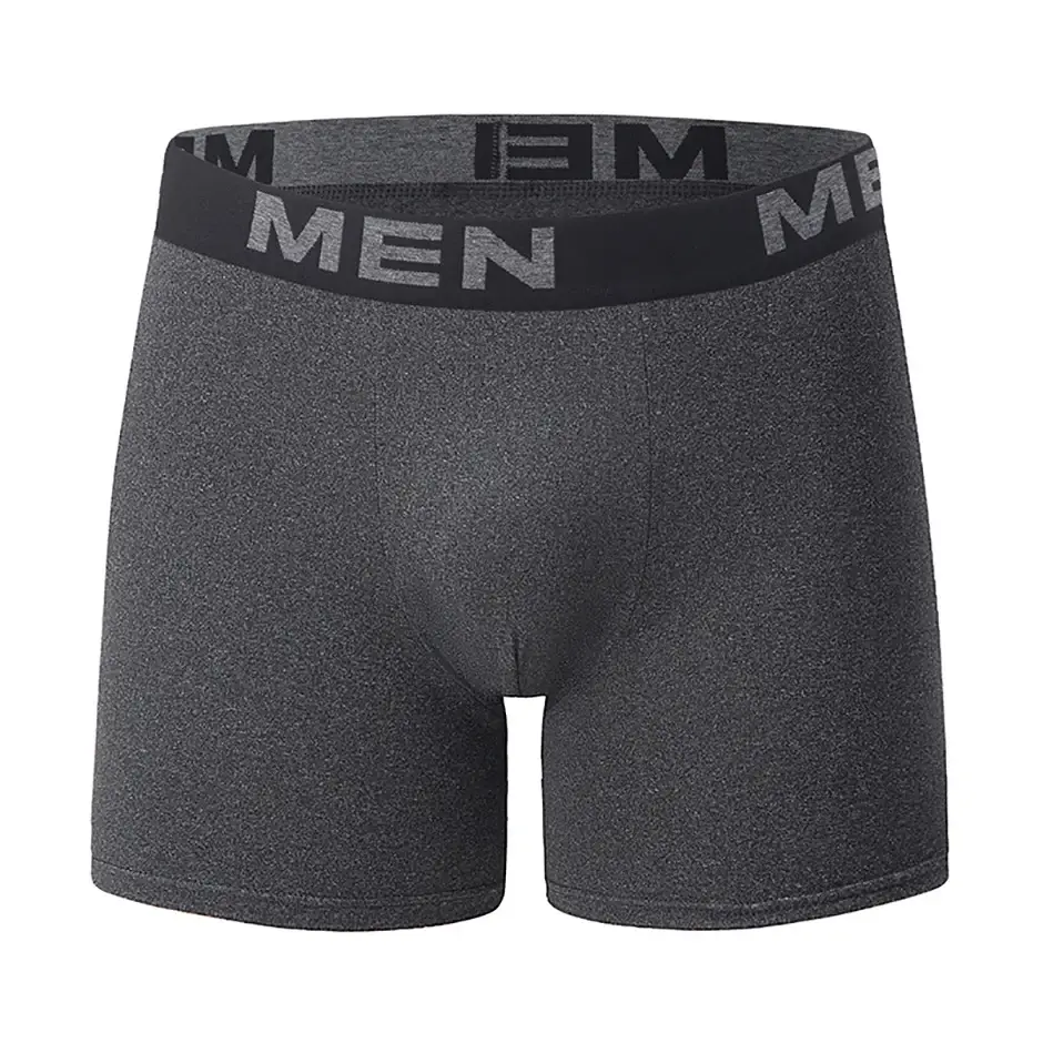 Bộ 7 món Đồ lót nam dài màu trơn bốn mùa, Đồ lót thể thao thời trang, Quần góc phẳng cỡ lớn