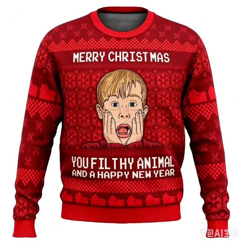 Suéter feio de feliz Natal para homens e mulheres, pulôver de animação de desenho animado, top de manga comprida estilo Harajuku — image 16