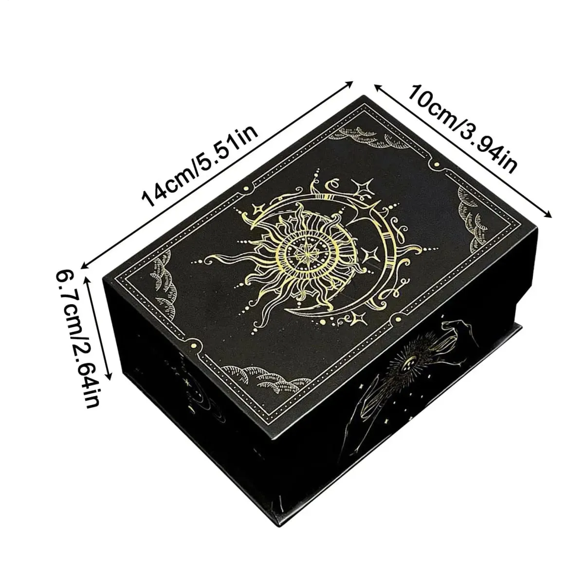 Magnetic Lid Tarot Card Box Portable Lightweight Storage Organizer Low-key elegant Playing Cards Jewelry Keepsakes storage box