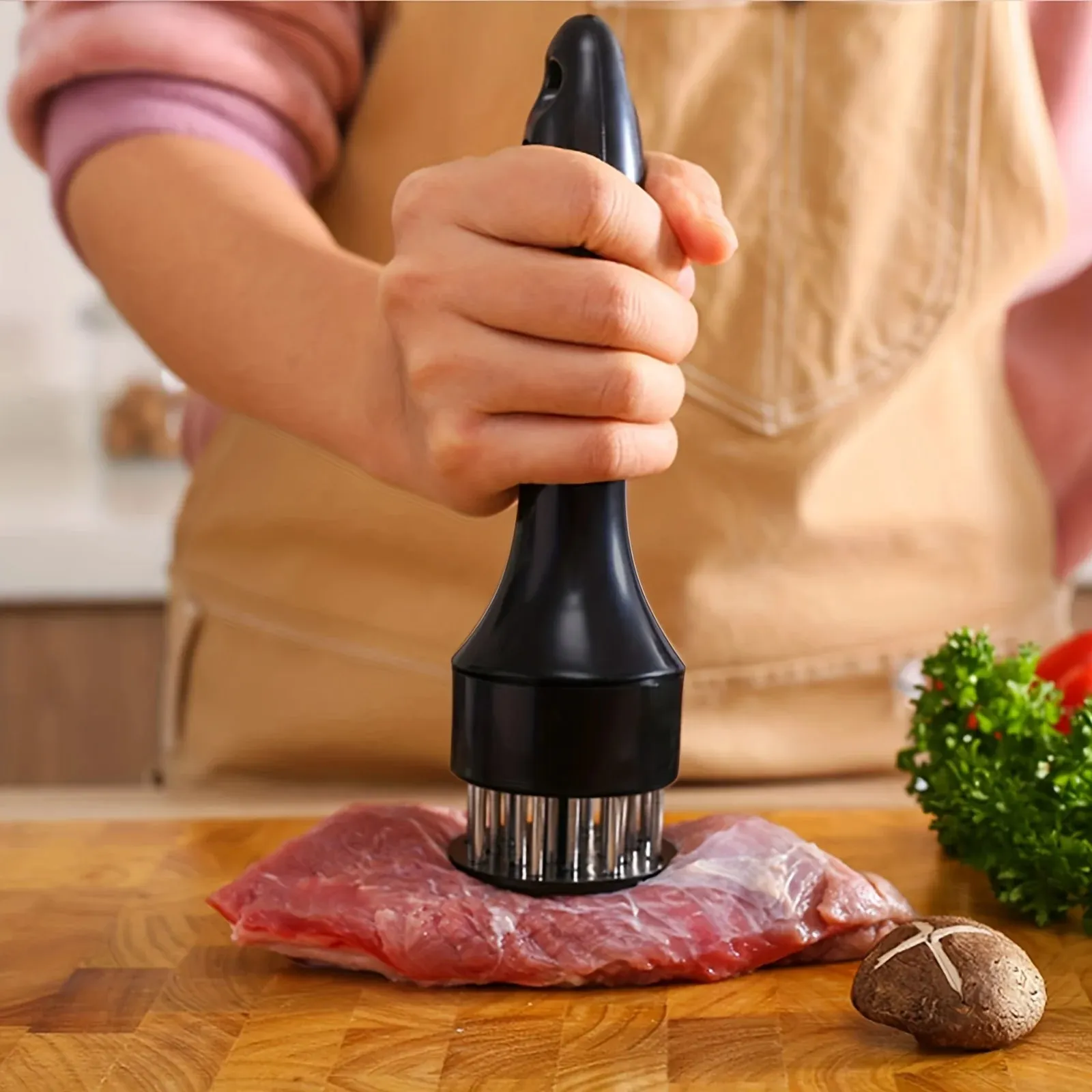 1ks Nerezová ocel Steak Tenderizer na maso Kladivo Uvolněná jehla na maso Domácí děrování Denní lámačka šlach Jehla na vkládání masa — image 3