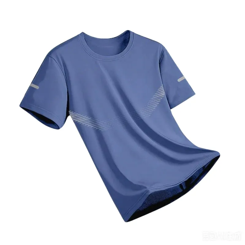 New Ice Silk Running Shirts Men Loose Short Sleeve Top Basketball Gym Sportswear For Male Fitness Workout Mesh Breathable Tee — image 20
