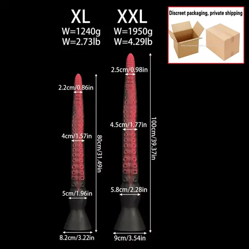 50-100cm Super Long Anal Whip Octopus Anal Plug Silicone Suction Cup Bdsm Buttplug Dilatdor Anal Xxl Sex Toys Women Men Sex Sho