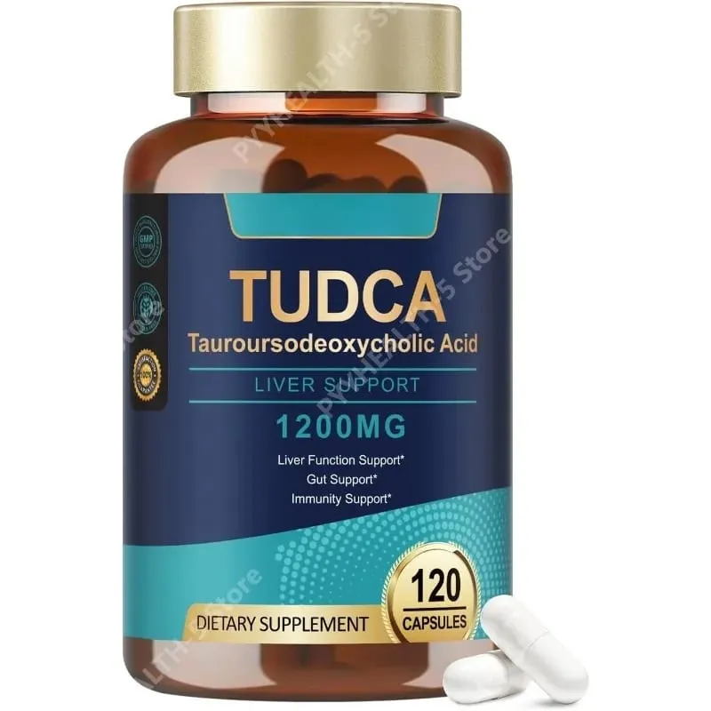 Bile Salts 120 Capsules Ultra Strength Pure TUDCA Liver Supplements Liver and Gallbladder Cleanse & Repair Vegan