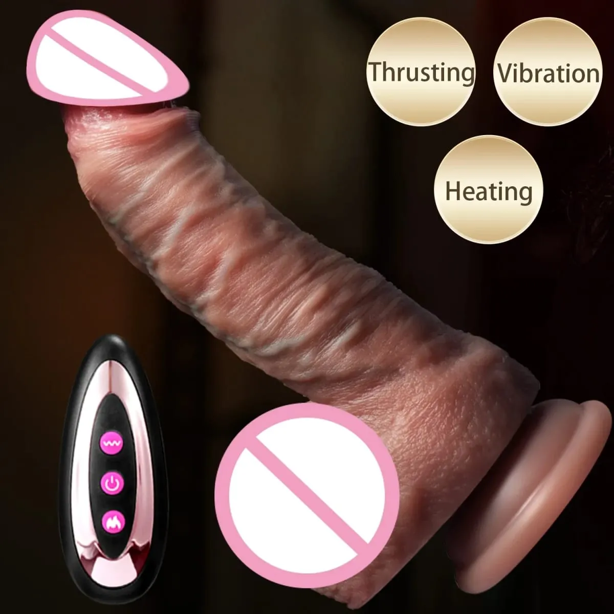 Big Dick Penis Realistic Dildo Telescopic Vibrator Female Masturbator Anal Plug for Women Thrusting Adult Sex Toys Male Sex Shop