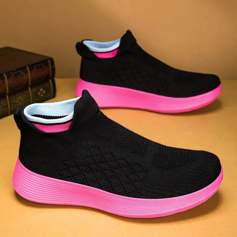 Men Running Walking Sock Shoes Fashion Casual Sneakers Breathable Thick Sole Sport shoes Lightweight Men Sneakers Casual Shoes — image 6