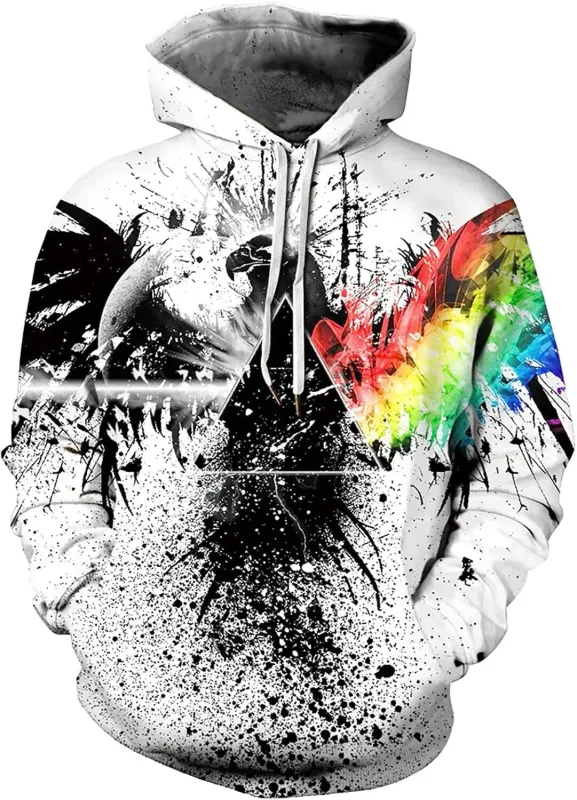 Mens Graphic Hoodies Unisex Novelty Print Hoodie, 3D Pattern Pullover Sweatshirt With Pocket, Long Sleeve Warm Graphic Hoodie Me