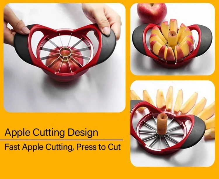 Stainless Steel Apple Slicer & Corer Super Sharp Apple Cutter Peeler Apple Sharpener Tool Multifunctional Fruit Cutter SGGJ007