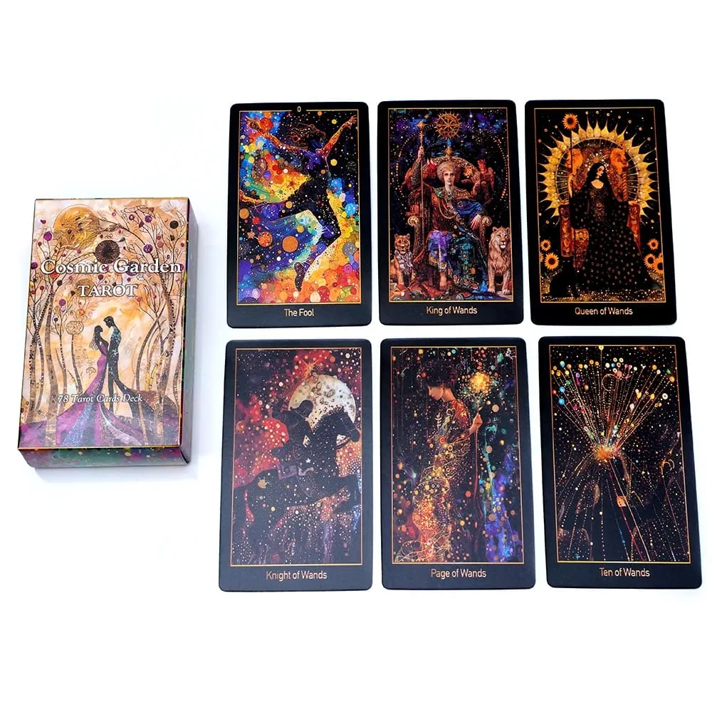 Cosmic Garden Tarot Cards Tarot Deck Fortune Telling Game Card Divination Fate Party Oracle CardBoard Game Family Party Game