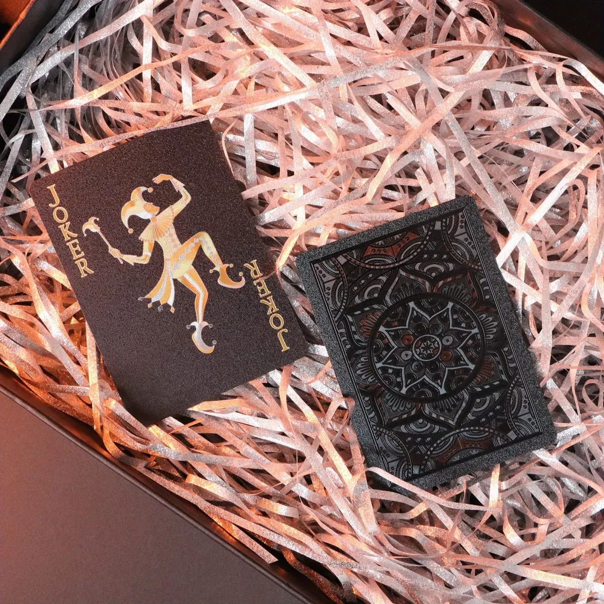 Black Gold Playing Card Game; Plastic Waterproof Poker Suit; Magic Package Board Game Gift Collection