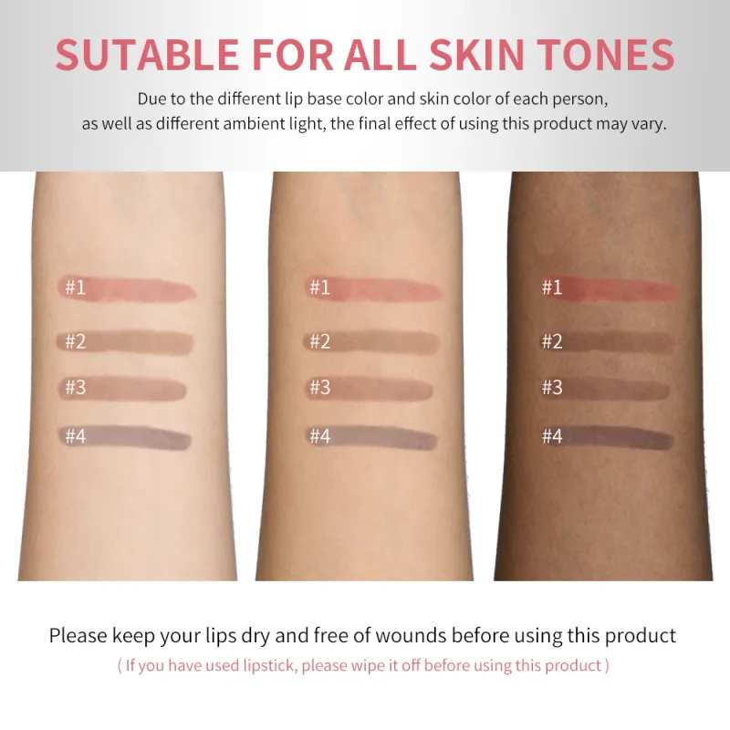 Lápis delineador labial descascável, mancha labial, tatuagem, longa duração, fosco, à prova d'água, transferência de manchas, cosmético labial, presente de natal
