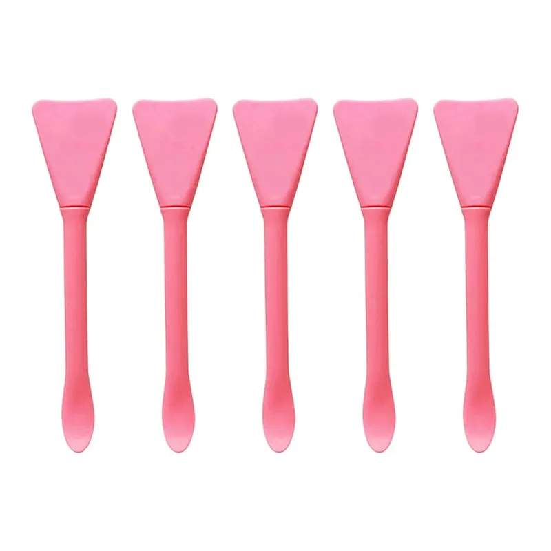 5pcs Berus Topeng Muka Silikon Aplikator Spatula Solekan Penjagaan Kulit Spatula Losyen Krim Muka Aplikator Alat Solekan Spa
