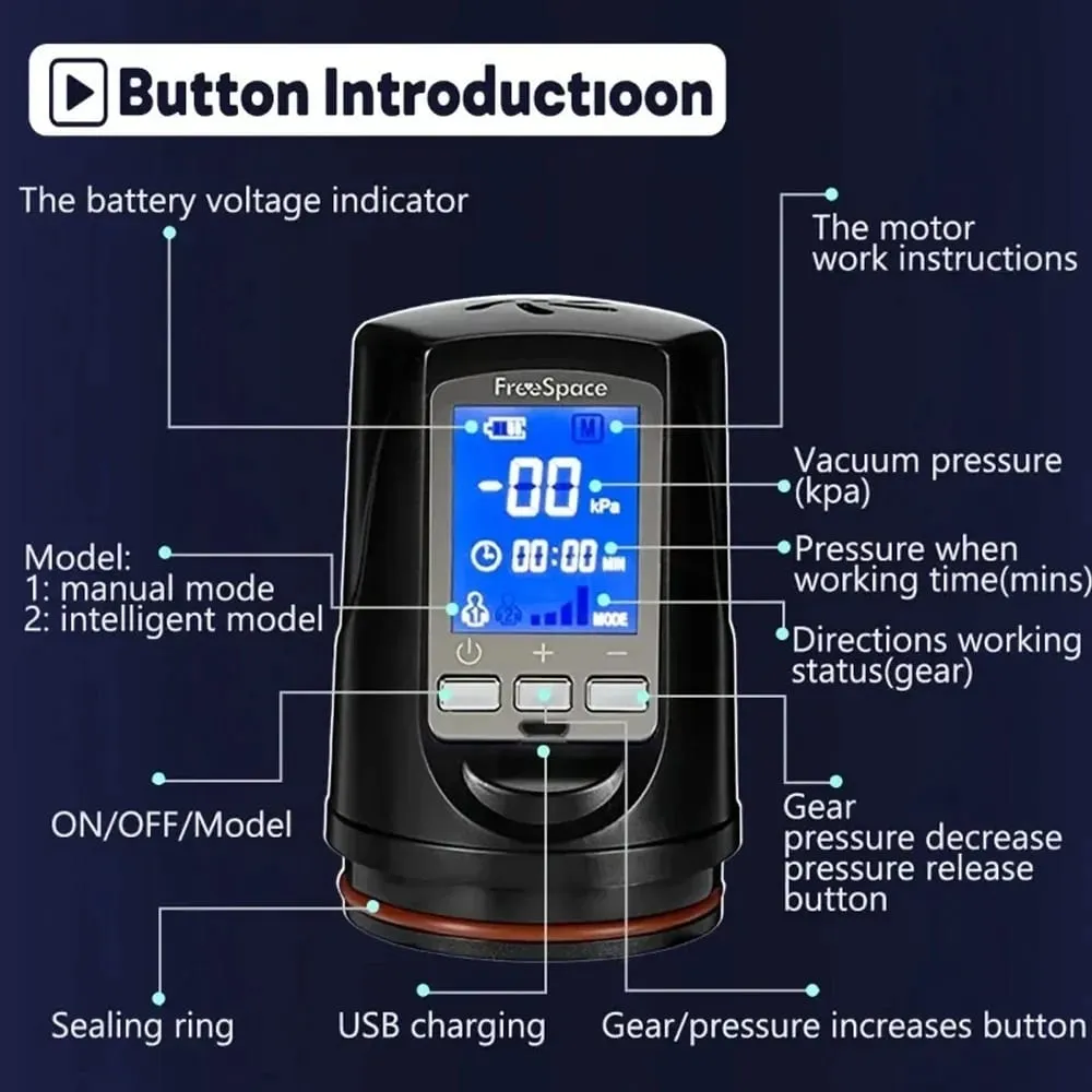 Luxurious Field Automatic Penis Pump Suction Vacuum Male Masturbation Penis Extender Dick Erection Enhancement Trainer Sex Toys