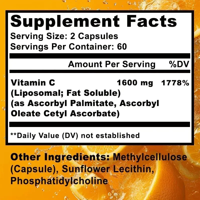 Liposomal Vitamin C - Immune Support Promotes Collagen Production Promote Fat dissolving Antioxidant — image 2