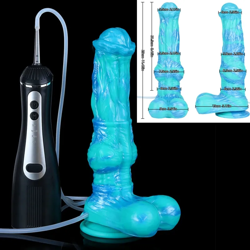 Silicone Electric Squirting Fantasy Dildos with Suction Cup Prostate Massager Ejaculating Penis Sex Toys For Women Men