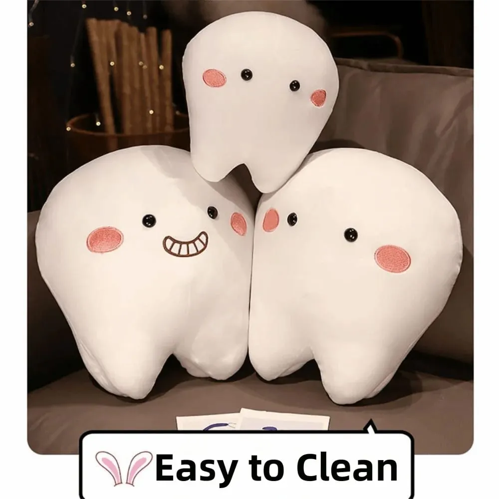 Soft Pillow Tooth Plush Toys Creative Cushion Children Gits Teeth Stuffed Pillow Cartoon Design Oral Teeth Throw Pillow