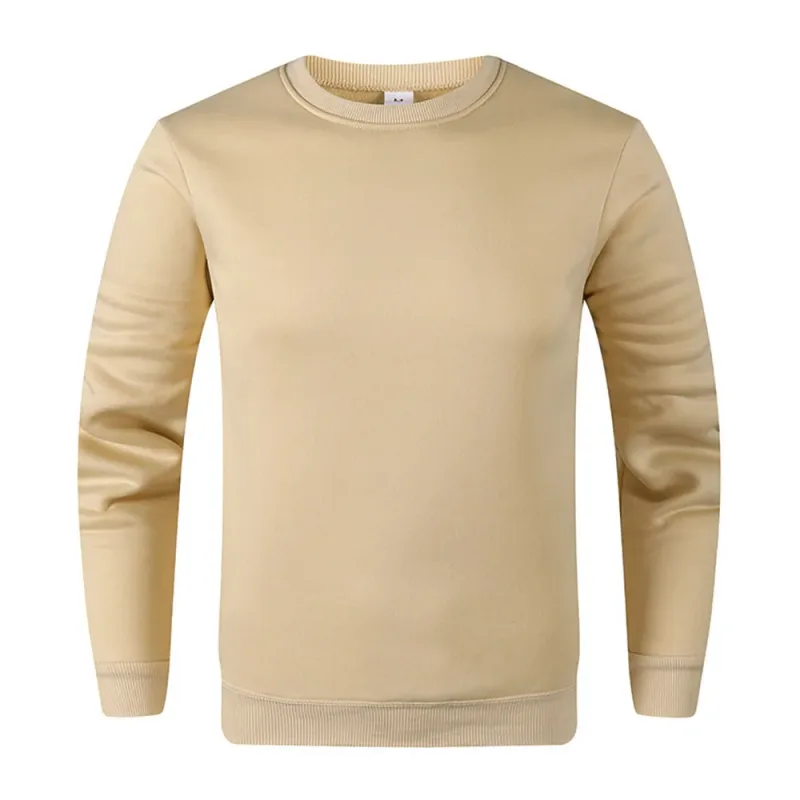 Sweat-shirt à manches longues pour hommes et femmes, pull basique décontracté, couleur unie, printemps automne, sport, Techwear