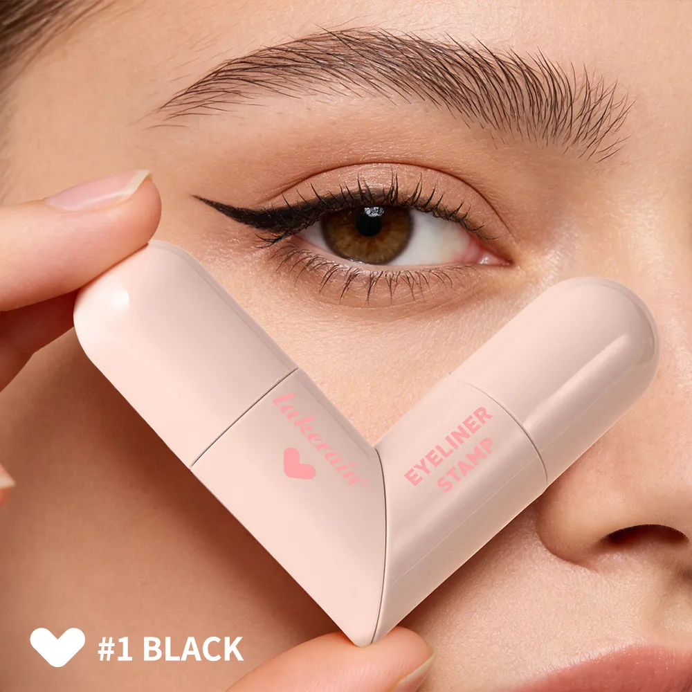Eyeliner Lakerain Stamp Heart Pattern Precyzyjna kredka Długotrwały kolor Przenośna kredka do oczu Niezbędna dla początkujących w makijażu — image 4