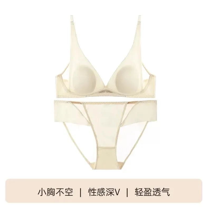 الفرنسية مثلث الصدرية أرنب الأذن كوب عميق الخامس اللاسلكية Bralette للتمثال الصغير لا فجوة مثير مجموعة الملابس الداخلية تنفس الصيف رقيقة