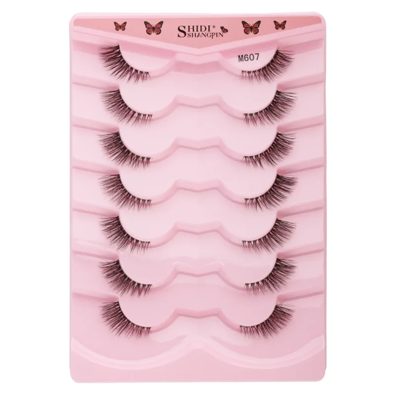 Poloviční řasy Přírodní načechrané umělé řasy Cat Eye Lash 3D Umělé norkové řasy Soft Winged Eyelash Extension Makeup Tool — image 8