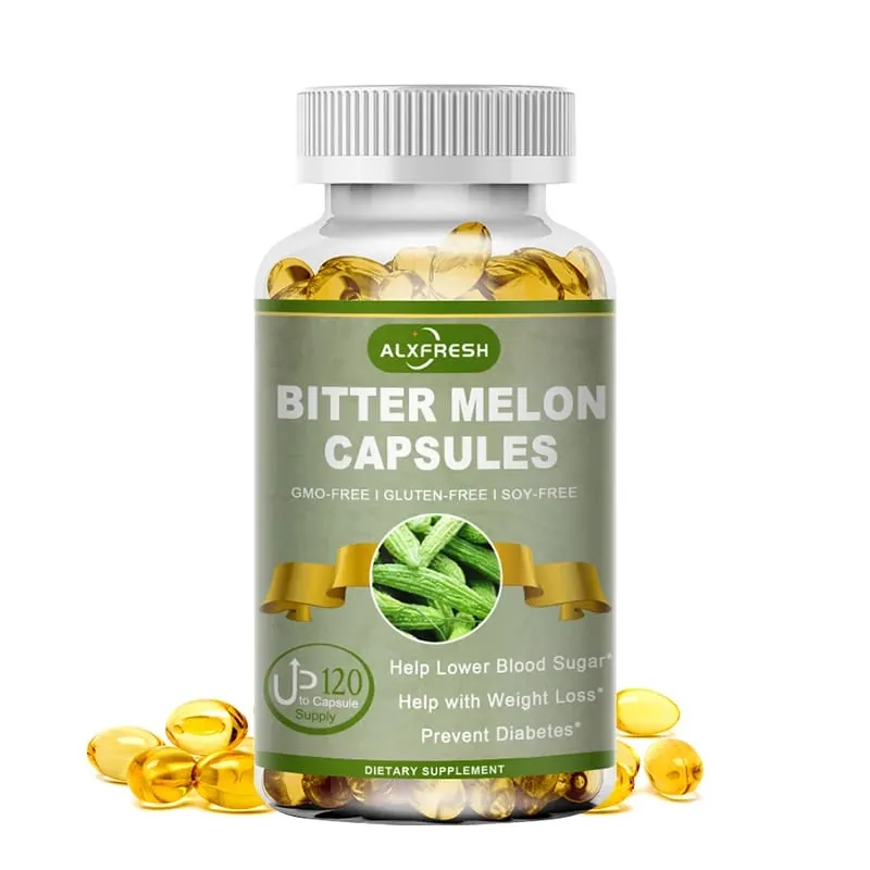 Alxfresh Extra Strength Bitter Melon 2500 mg 16:1 Supplement Standardized and Concentrated 100% Vegetarian Gluten Free Non-GMO