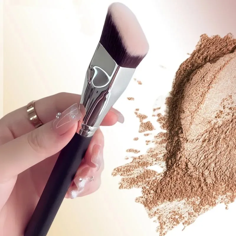 1Pcs Beveled Flat Head Foundation Make-up Makeup Brush Trapezoidal Contour Brush Fitting Novice Professional Makeup Tools