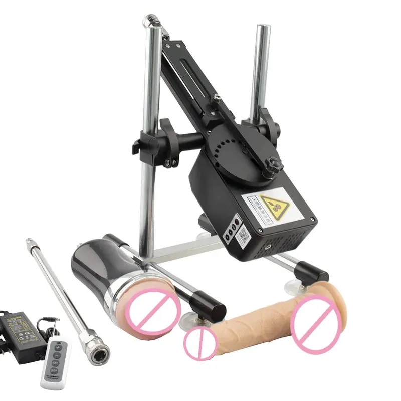 70W Automatic Telescopic SEX Machine 3-9cm Adjustable Stroke Metal & Dildo Attachments Adult Personal for Couples Men Women