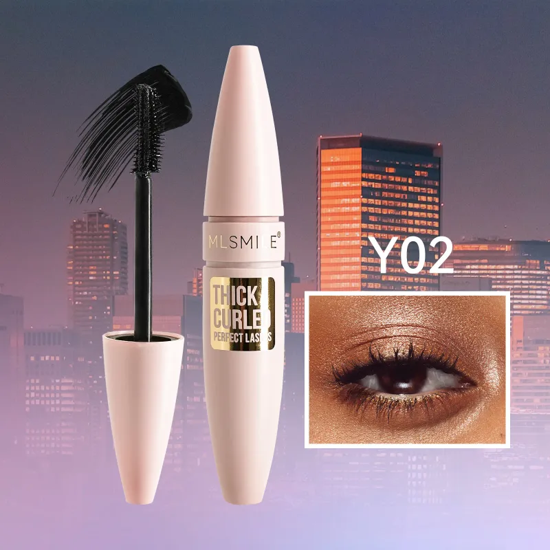 Färgglad Mascara Thick Curl Vattentät Naturlig Ögonfrans Förlänger Långvarig Snabbtorkande Blå Brun Svart Mascara ögonmakeup