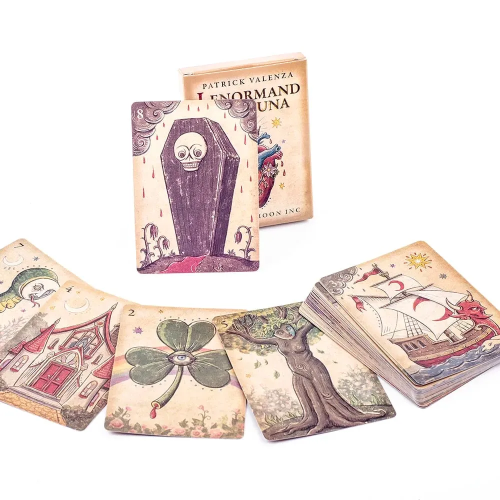 36 pièces Lenormand Della Luna Tarot Deck cartes de table de jeux de groupe pour les fêtes précognition et divination Oracle ensemble 7.3*10.2 cm