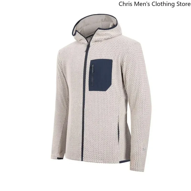 Mantel Ritsleting Pria Berkualitas Tinggi untuk Musim Gugur/musim dingin Mantel Hoodie Hangat Modis dan Serbaguna Sweater Kebugaran Olahraga Kasual — image 4