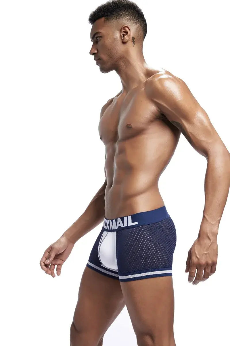 Jockmail Nam Boxer Lưới Quần Lót Thoáng Khí Mềm Mại Thoải Mái Thoải Mái Quần Short Thể Thao Trưởng Thành Người Quần Lót Quần Áo Quần Lót